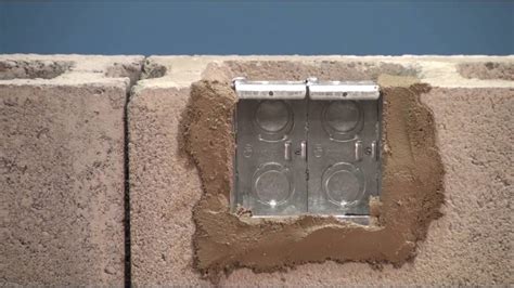 electrical boxes for cinder block|block wall electrical box.